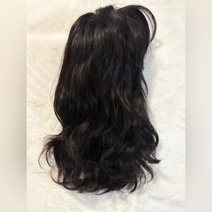 Long Wavy Black Wig with bangs